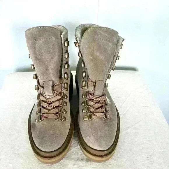 NWOT AllSaints Wanda Sherling Boots - Picture 2 of 7